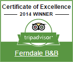 Ferndale B&B - Certificate of Excellence Winner 2014